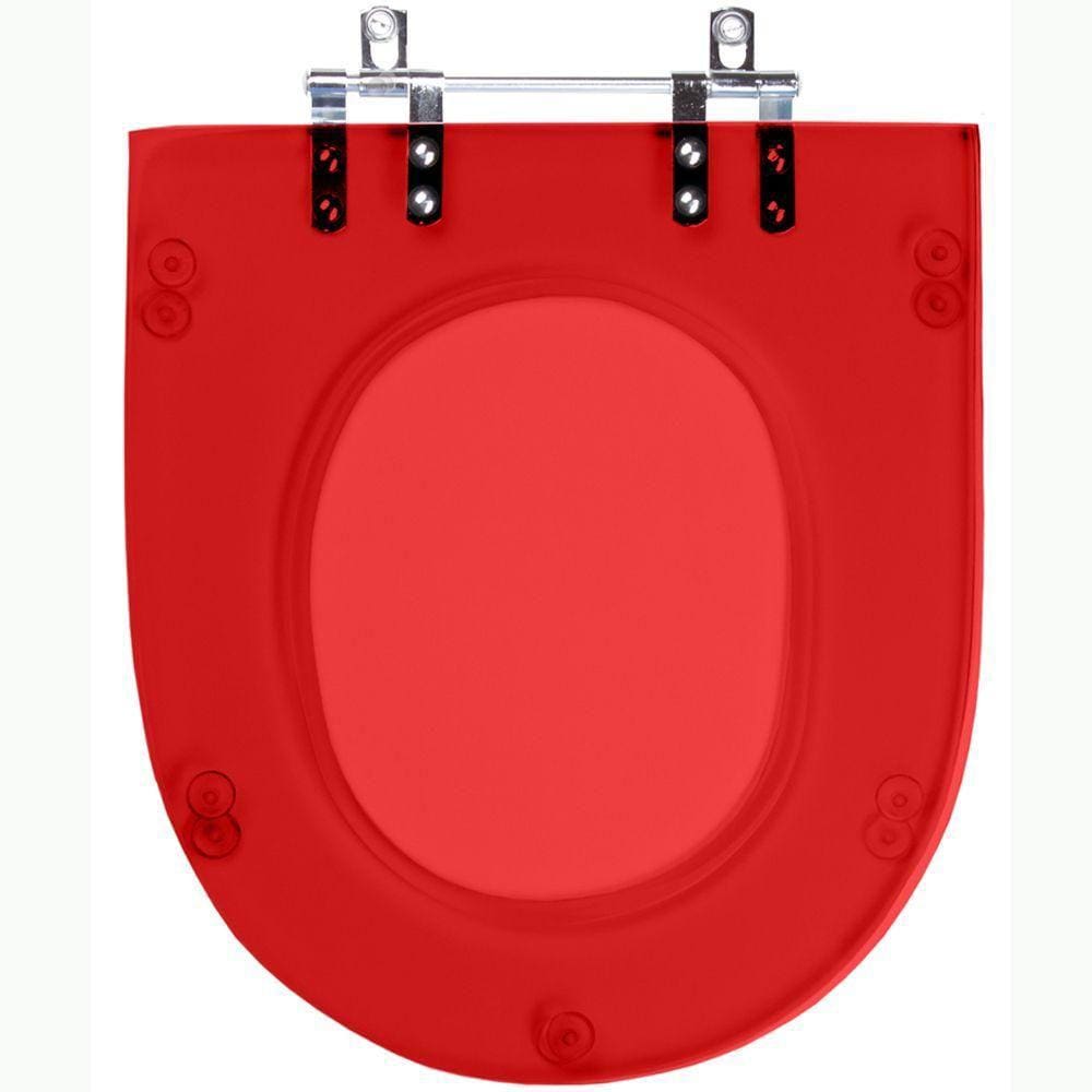 Assento Sanitario Poliester Vogue Plus Vermelho Translucido para vaso Deca