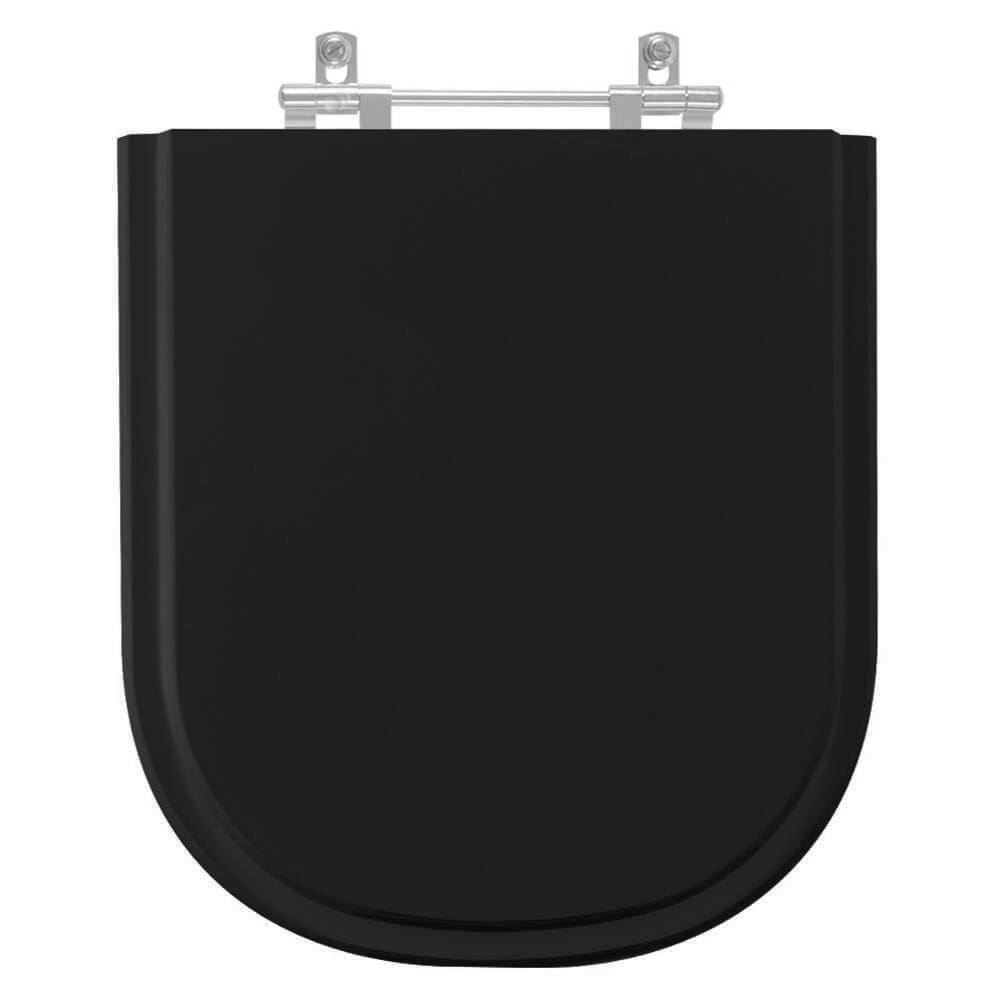 Assento Sanitário Poliéster Life Preto para vaso Celite