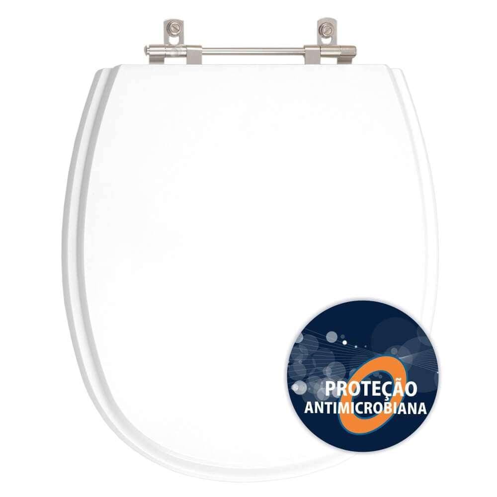Assento Sanitário Poliester Antibacteriano Aspen Branco para Vaso Deca