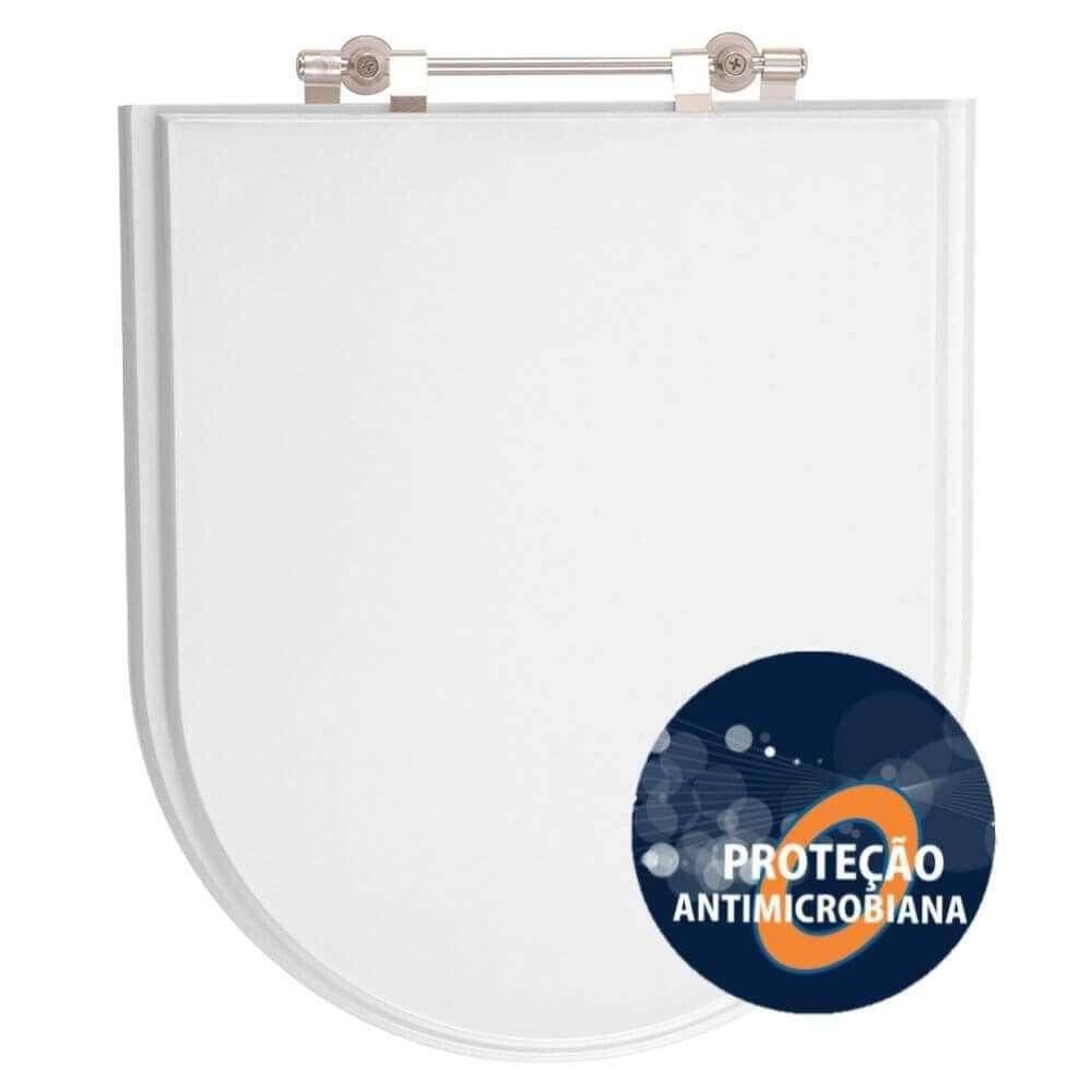 Assento Sanitario Poliester Antibacteriano Duomo Plus Branco para Vaso Deca
