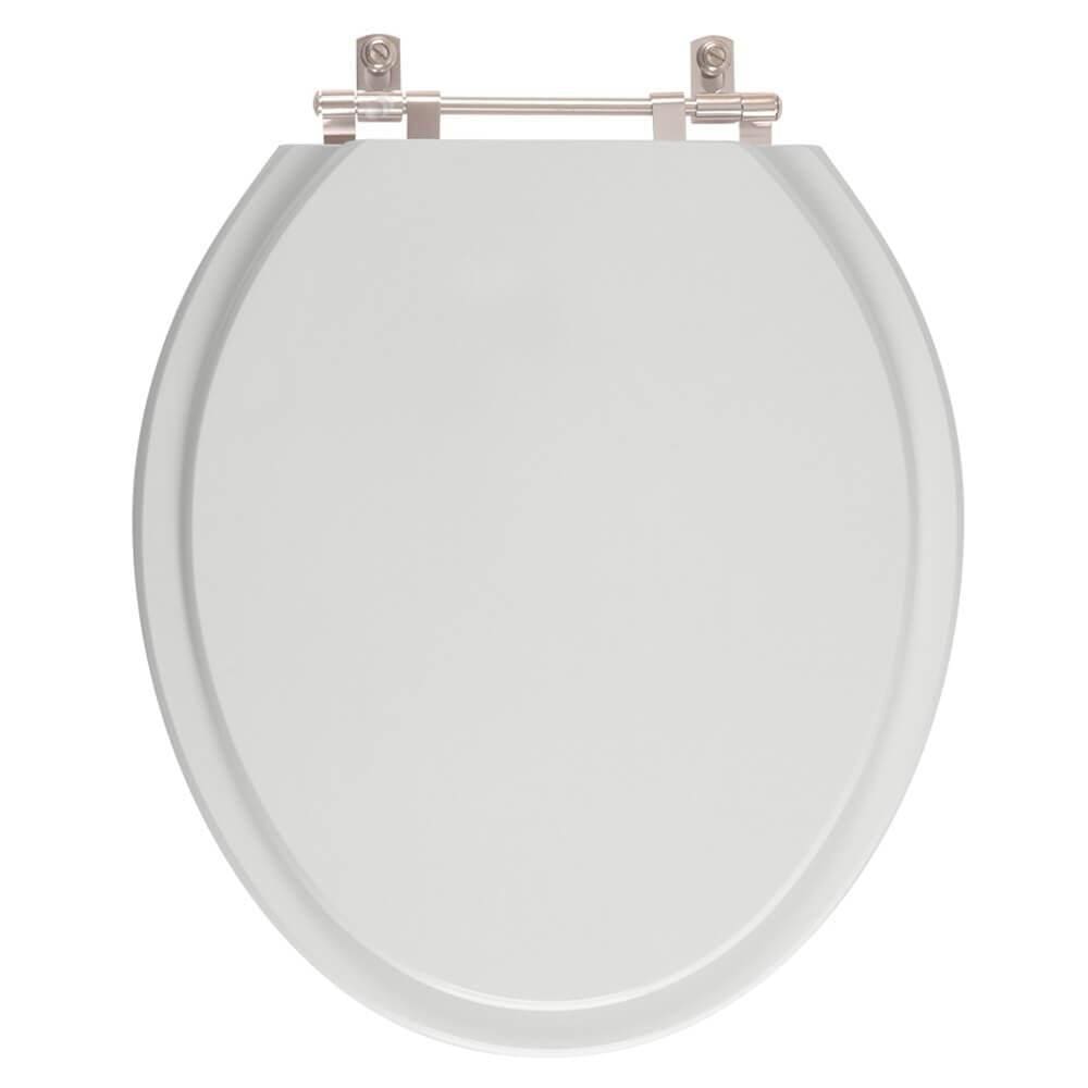 Assento Sanitario Poliester Lirio Cinza Prata para Vaso Celite