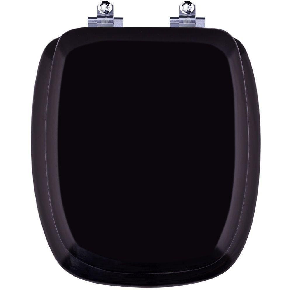 Tampa de Vaso Almofadado com Amortecedor Vogue Plus Preto para bacia Deca