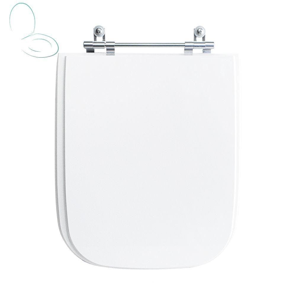 Assento Sanitário Tampa de Vaso Branco MDF Laqueado Tivoli para bacia Ideal Standard