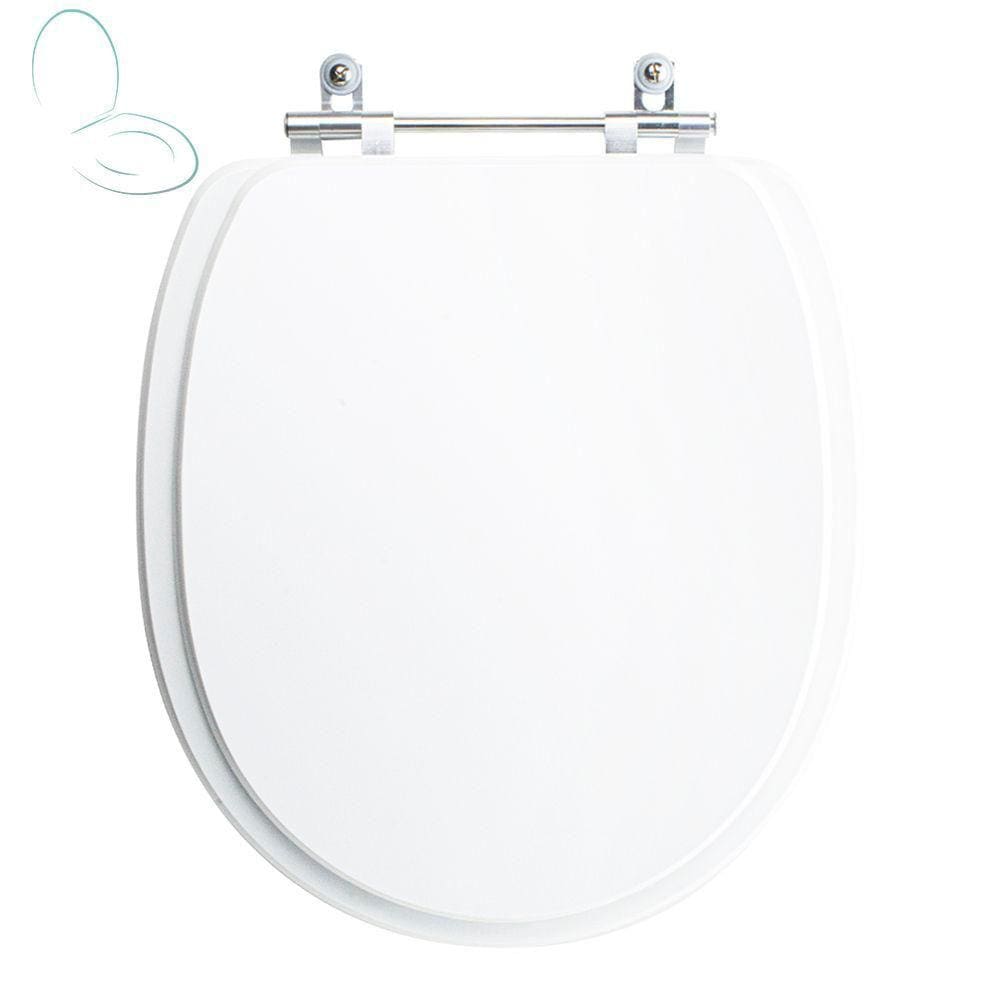 Tampa Vaso Sanitário Madeira Laqueada Village Branco para bacia Deca