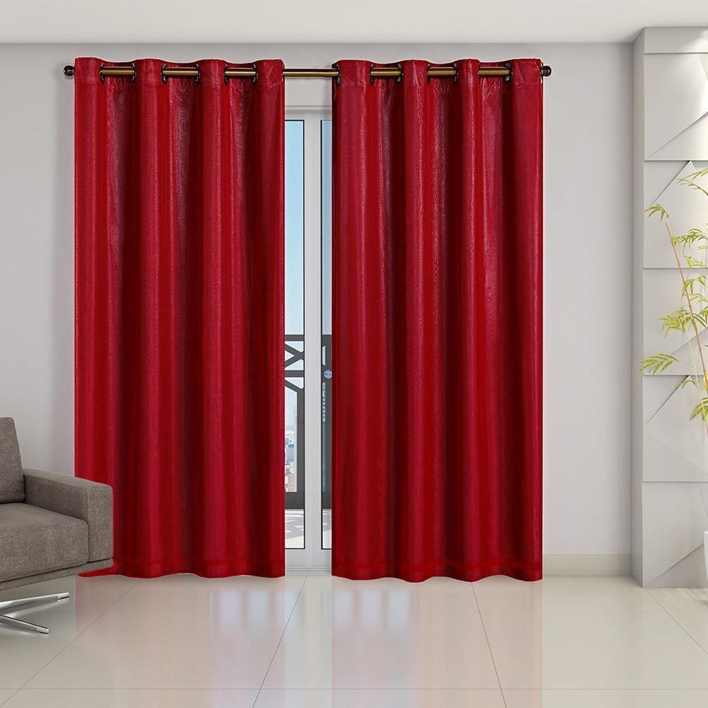 Cortina Blackout Voil 2,80X2,30 Sala Blecaute Vermelho