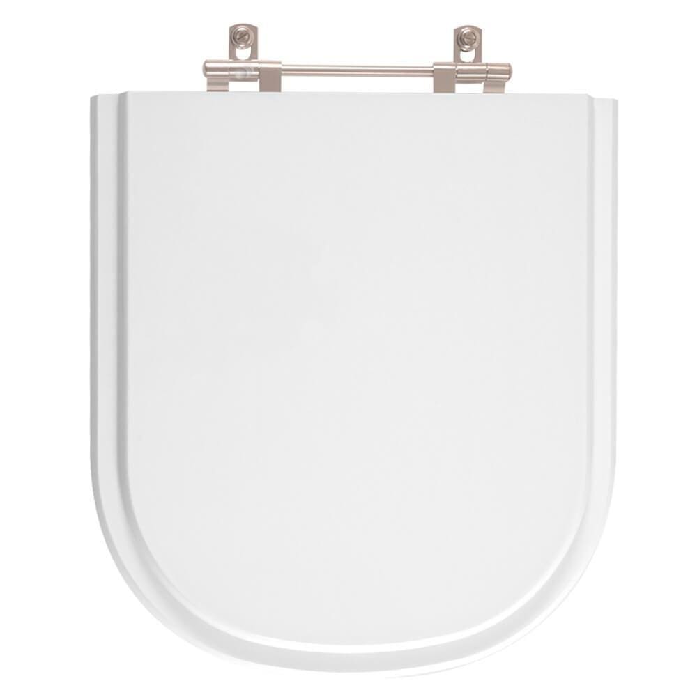 Assento Sanitário Poliéster Flox Branco para vaso Fiori