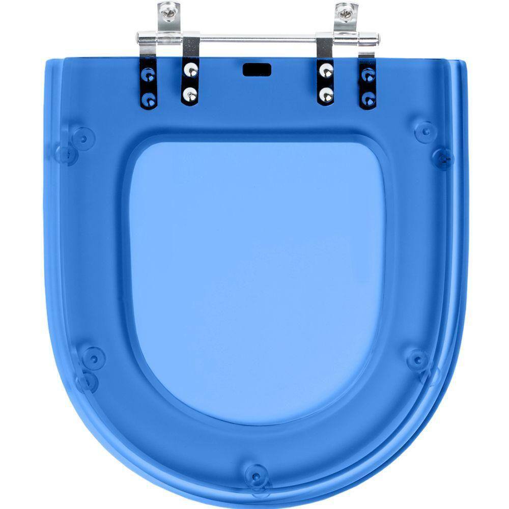 Assento Sanitário Carrara Azul Transparente para vaso Deca