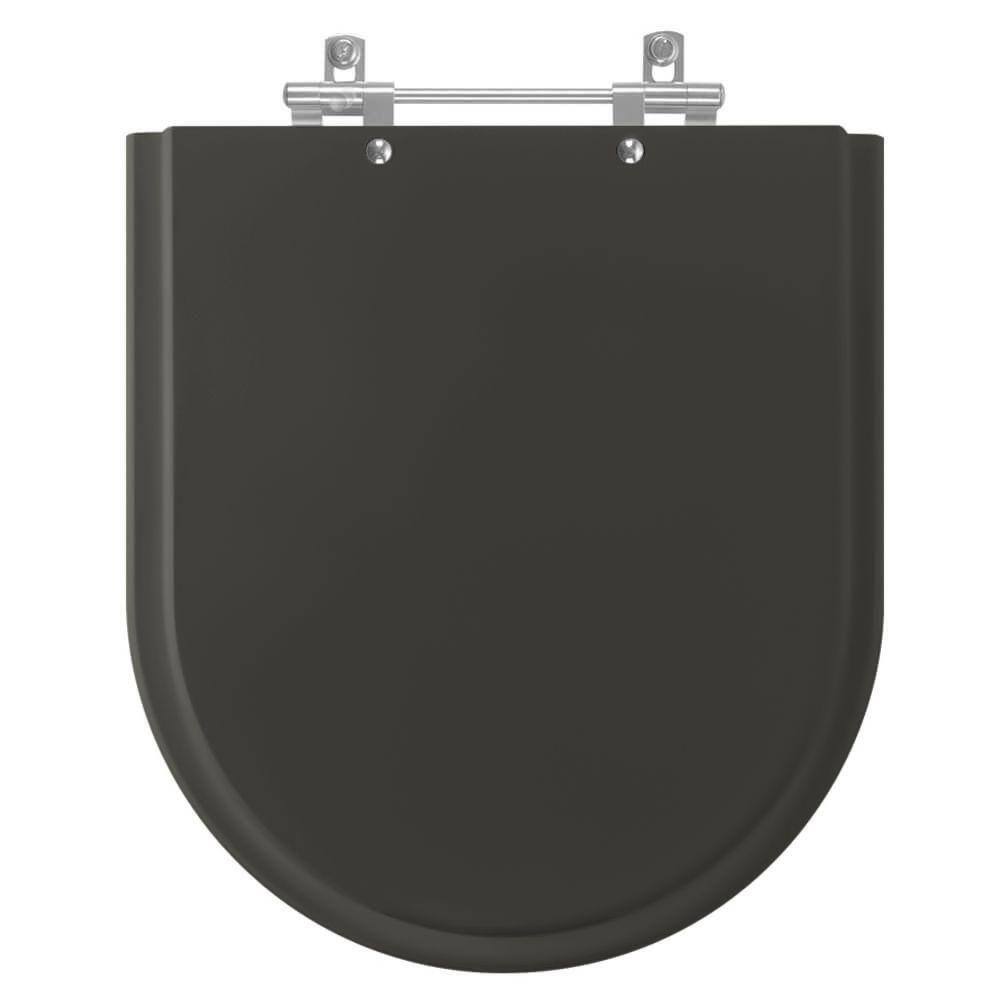 Assento Sanitário Smart Preto Fosco para vaso Celite