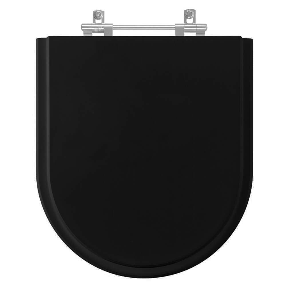 Assento Sanitário Riviera Preto para vaso Celite