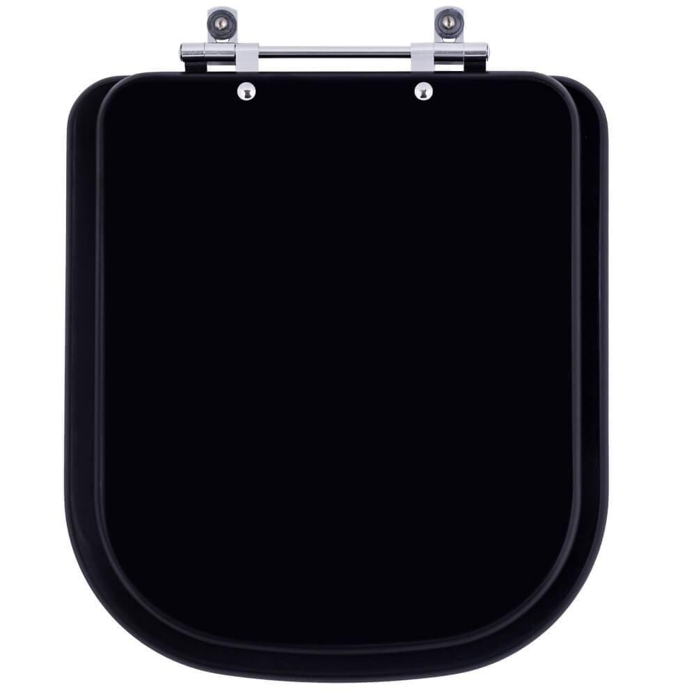 Tampa de Vaso Piano Preto Fosco para Bacia Deca 6lpf