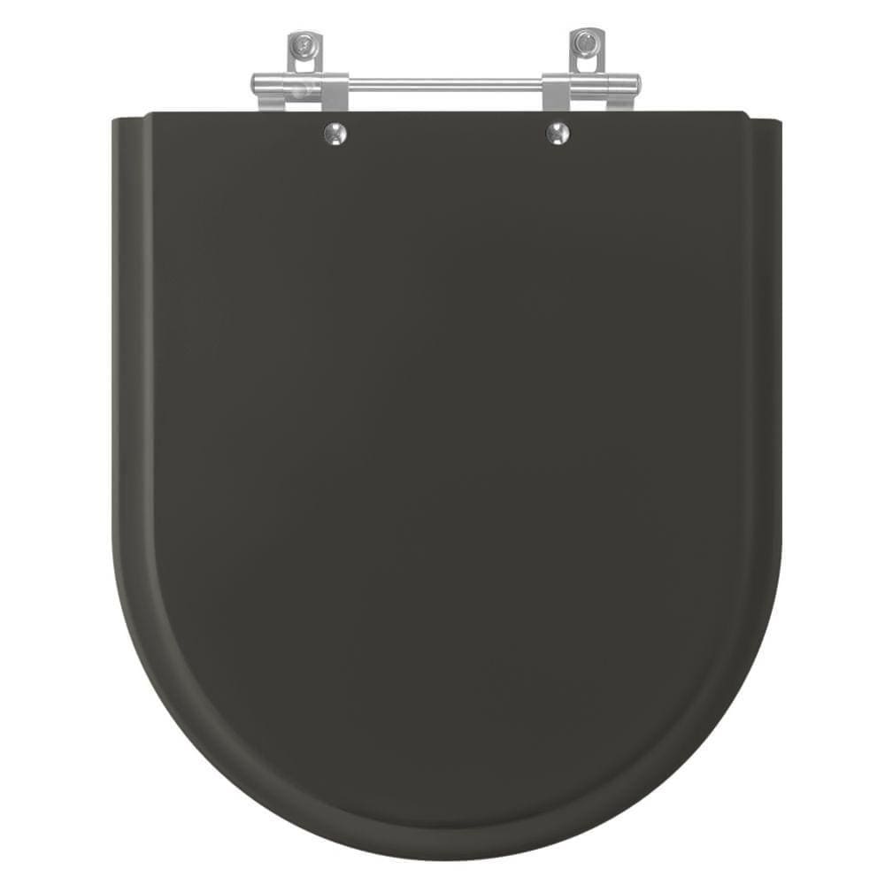 Assento Sanitário Smart Preto Fosco para vaso Celite