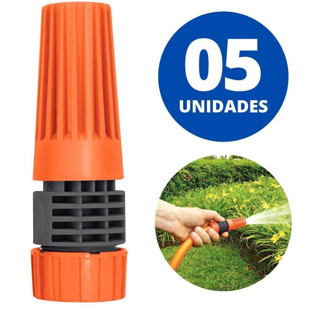 Esguicho Engate Rosqueado E Jato Regulável Mangueira 1/2