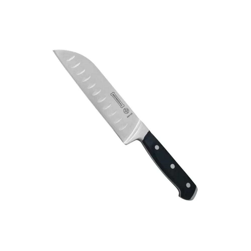 Faca Santoku Preta Granton Edge Chef Mundial 8809-7Ge 17,8Cm