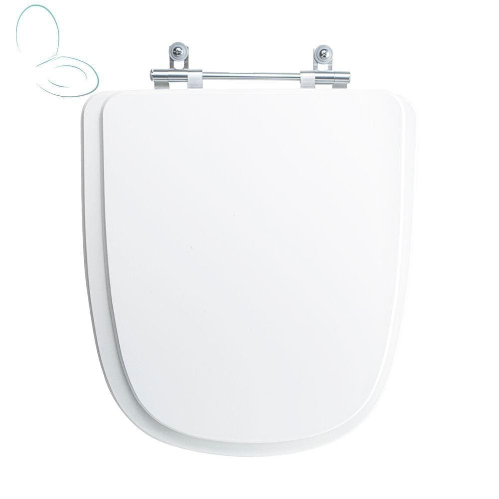 Tampa Vaso Sanitário Madeira Laqueada Ibiza Branco para bacia Incepa