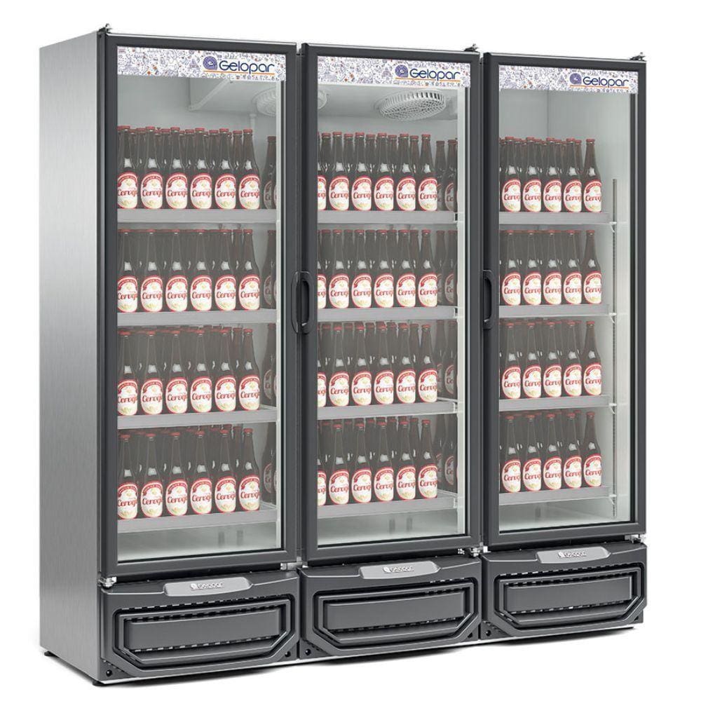 Expositor Vertical 3 Portas de Vidro GCBC1450 Gelopar