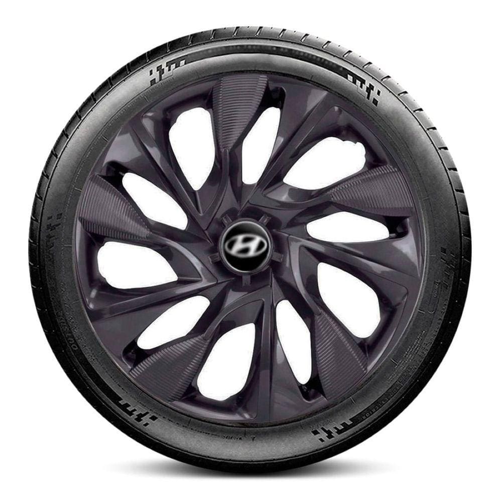 Calota LC363 Hyundai Aro 15 Preta Fosca DS4 Escolha o carro