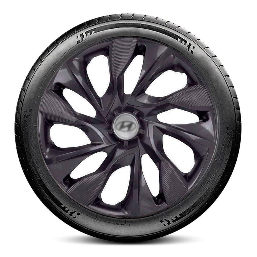 Calota LC363 Hyundai Aro 15 Preta Fosca DS4 Escolha o carro