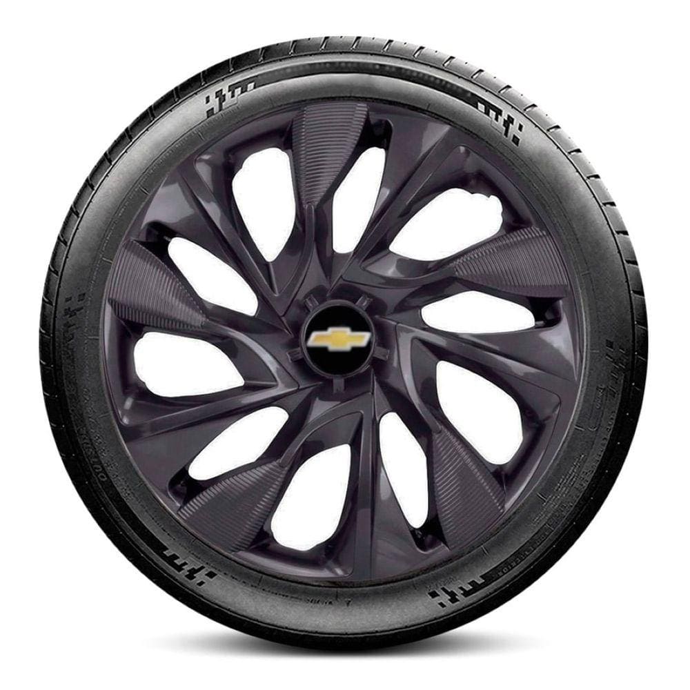 Calota LC363 GM Aro 15 Preta Fosca DS4 Escolha o carro