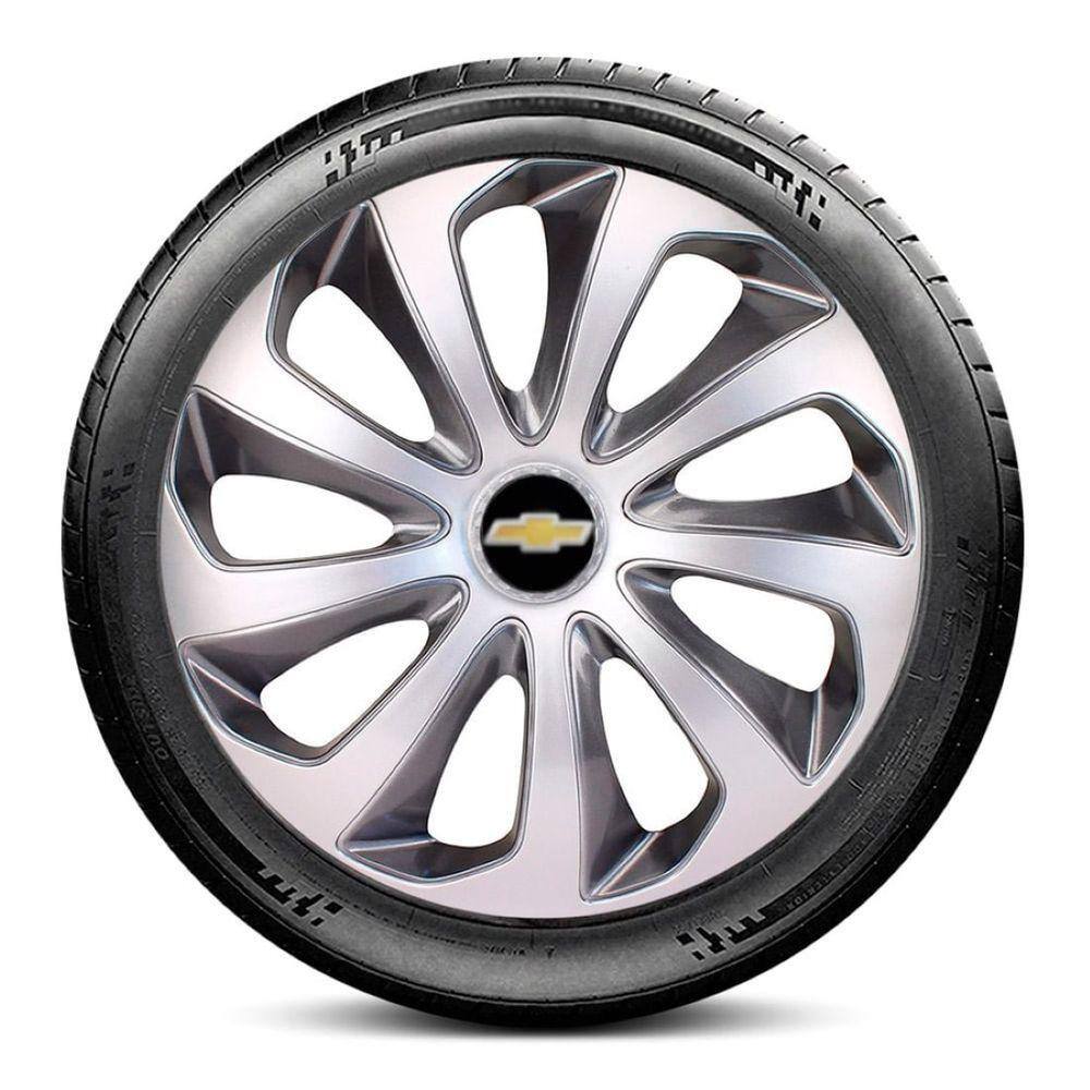 Calota 5701 GM Aro 15 Prata e Grafite Velox Escolha o carro