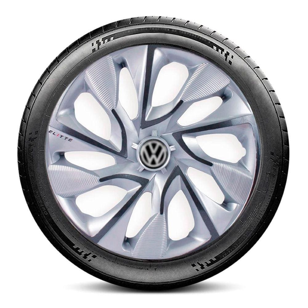 Calota 5102 Volkswagen Aro 15 Prata Grafit DS4 Escolha carro