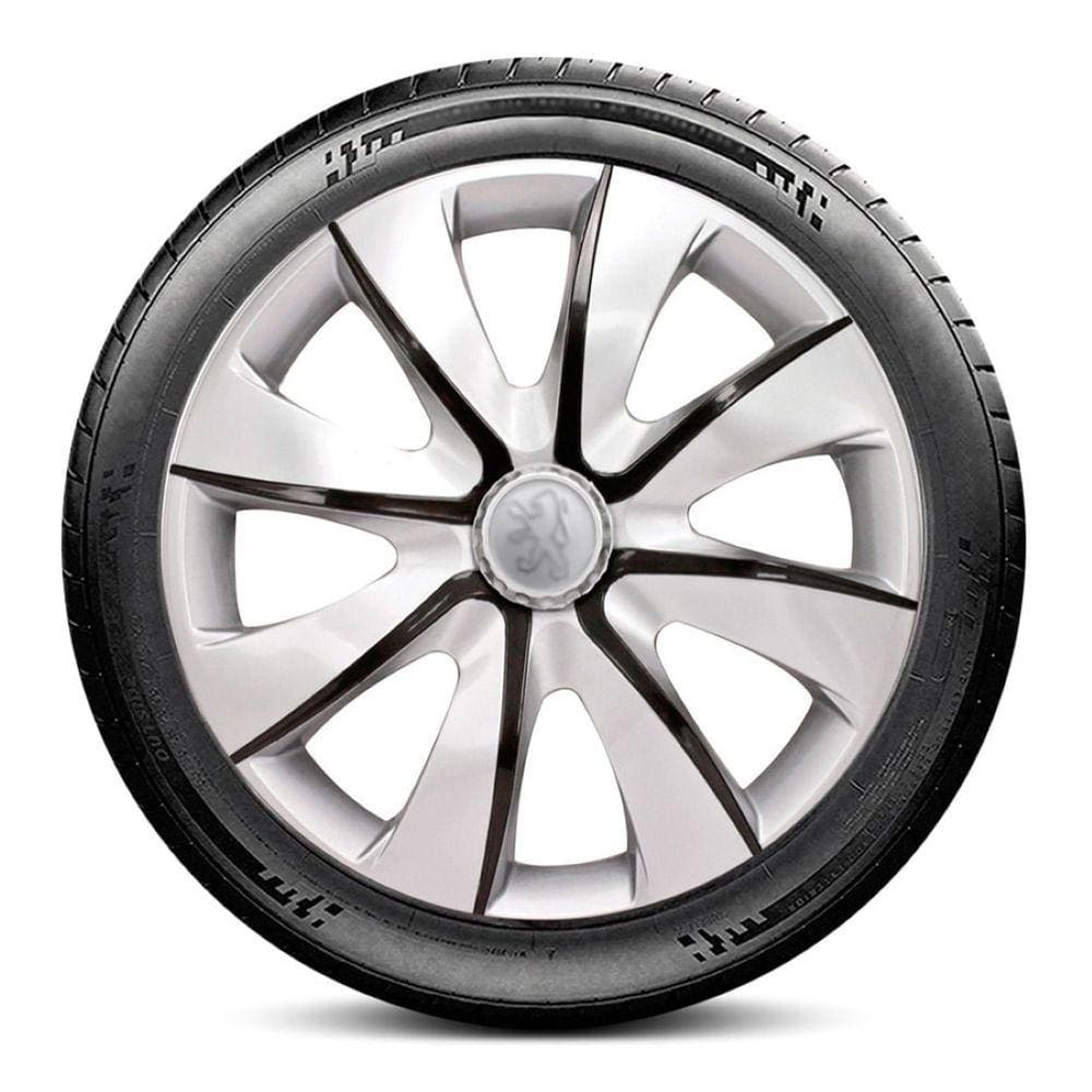 Calota 4403 Peugeot Aro 14 Prata Grafite Prime Escolha carro