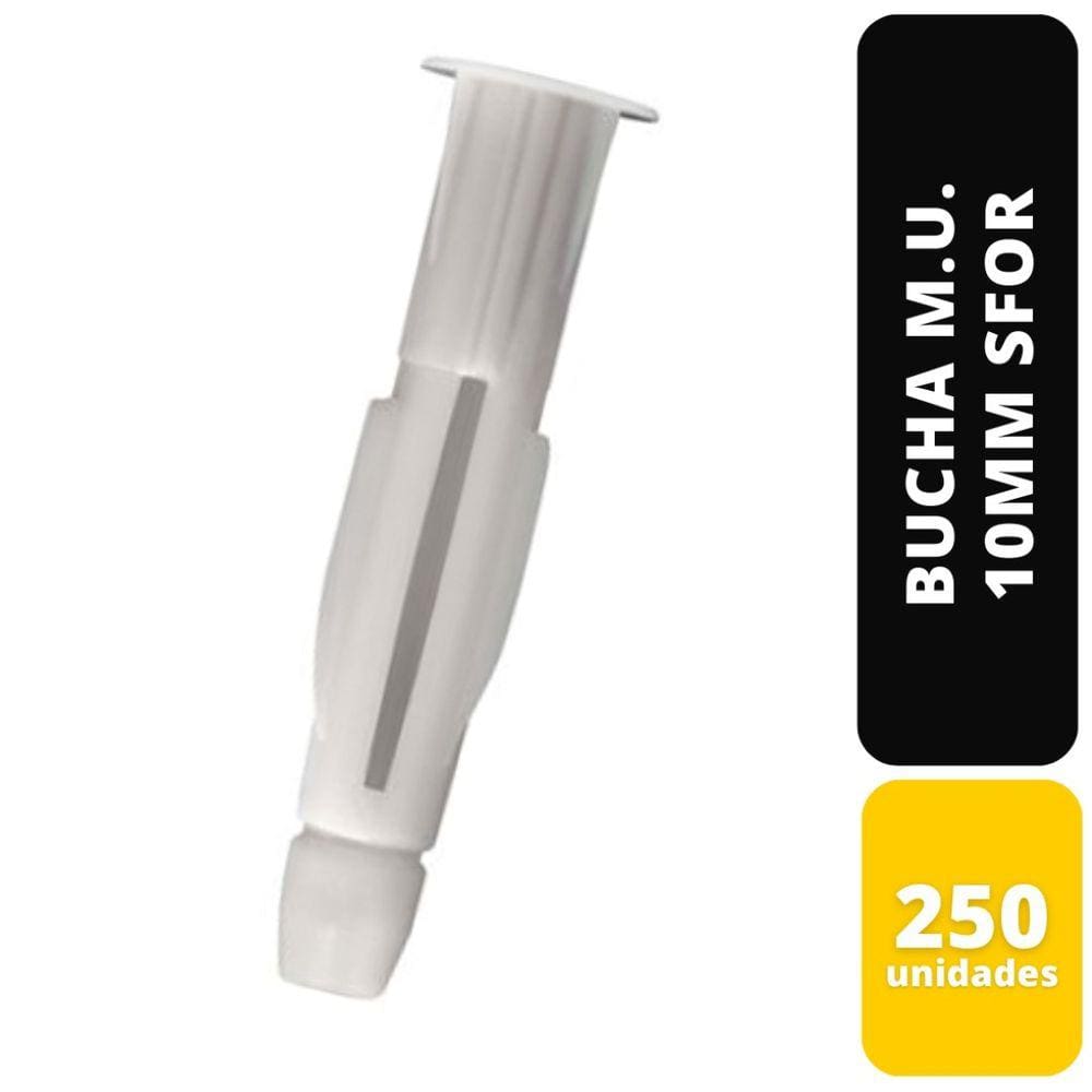 KIT C/250 BUCHA M.U. Universal Plástica 10x60mm SFOR