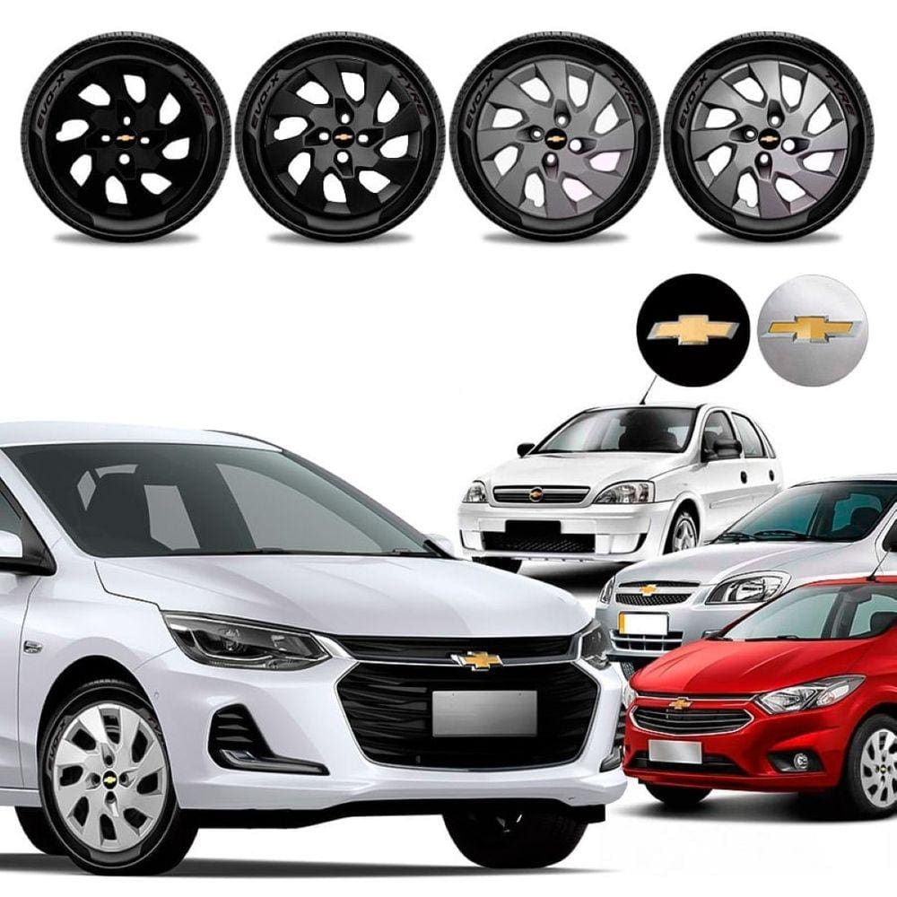 Jogo calota Chevrolet Onix Prisma Celta Corsa Aro 14