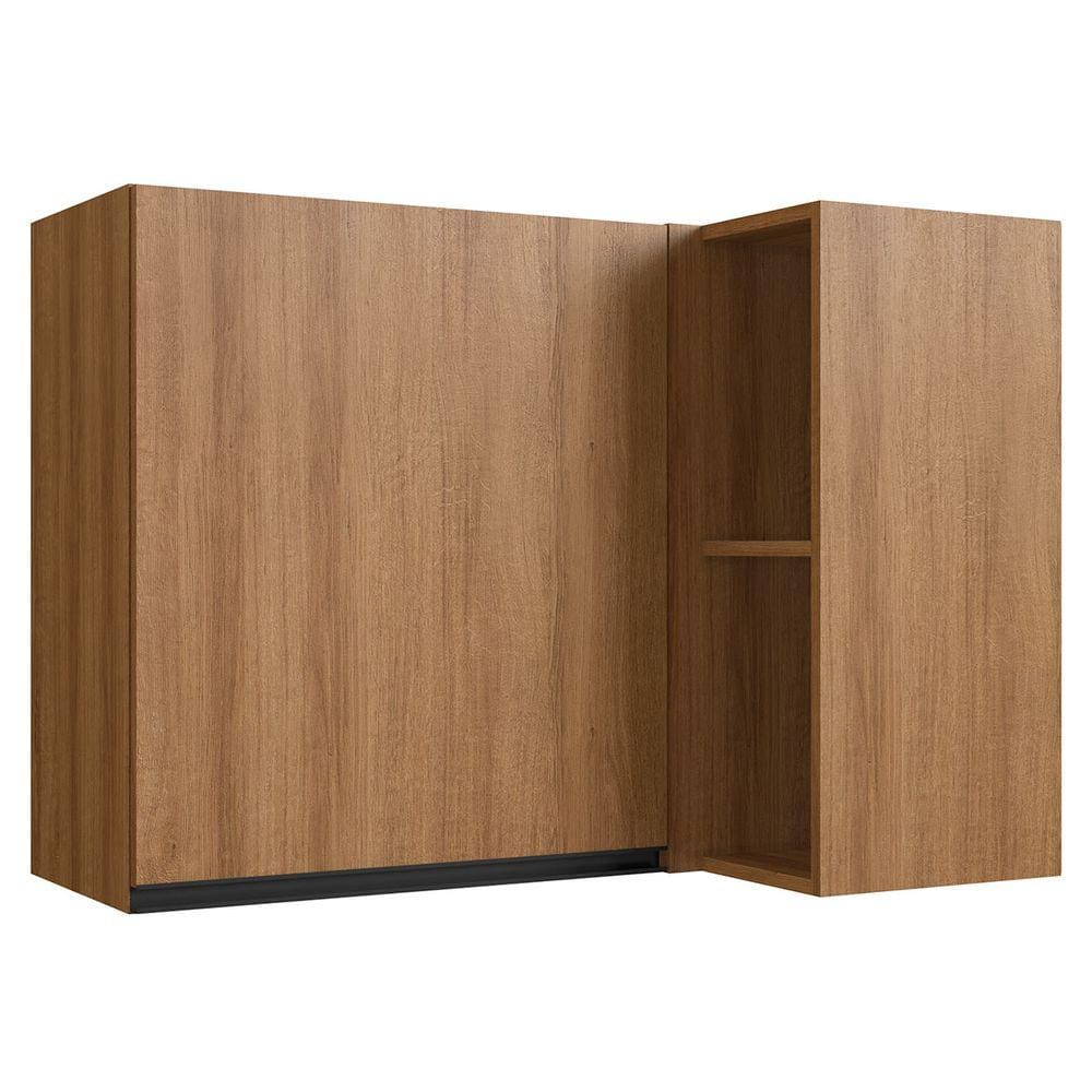 Armário Aéreo Cozinha de Canto 1 Porta 2 Prateleiras Montana - Quiditá Móveis