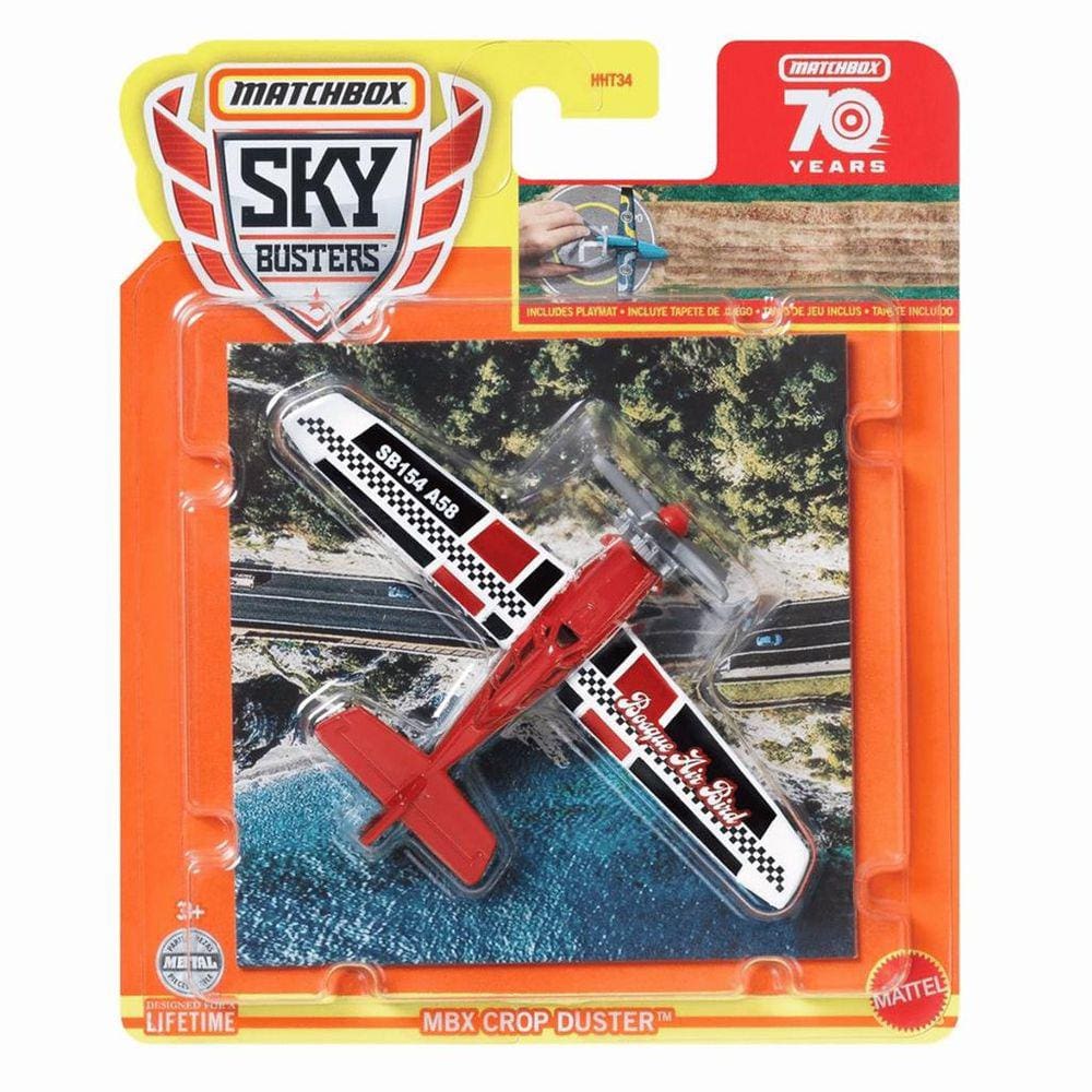 Miniatura Aviao Matchbox MBX Crop Duster Sky Busters HLJ08