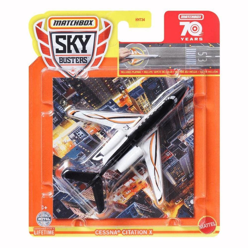 Miniatura Aviao Matchbox Cessna Citation X Sky Busters HLJ12