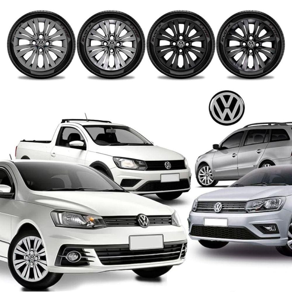 Jogo calota Vw Gol Saveiro Voyage Parati Aro 13