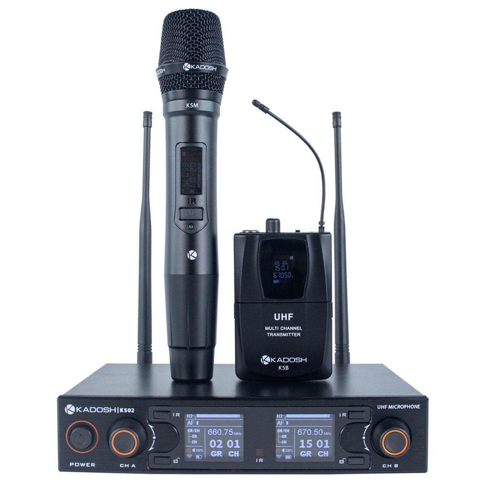 Microfone Sem Fio Kadosh K 502C Bastão e Transmissor