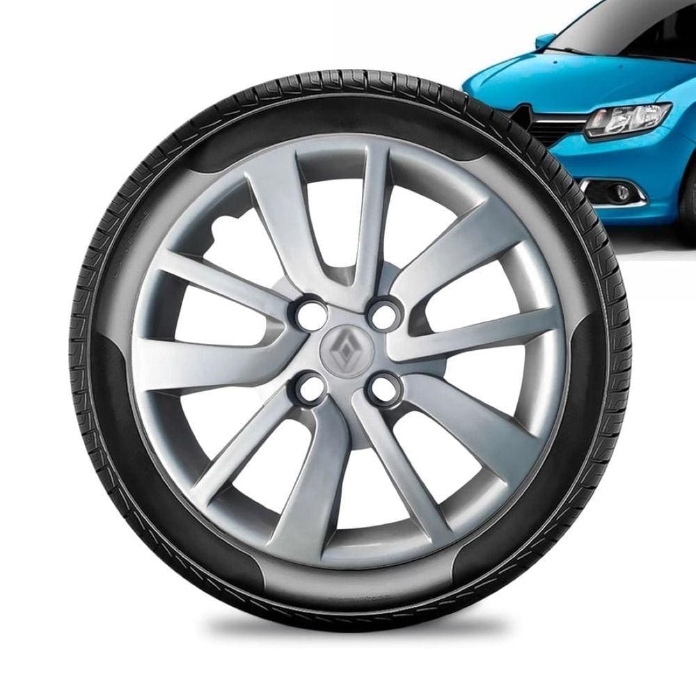 Calota Renault Sandero aro 14 2014 a 20 prata Emb Prata