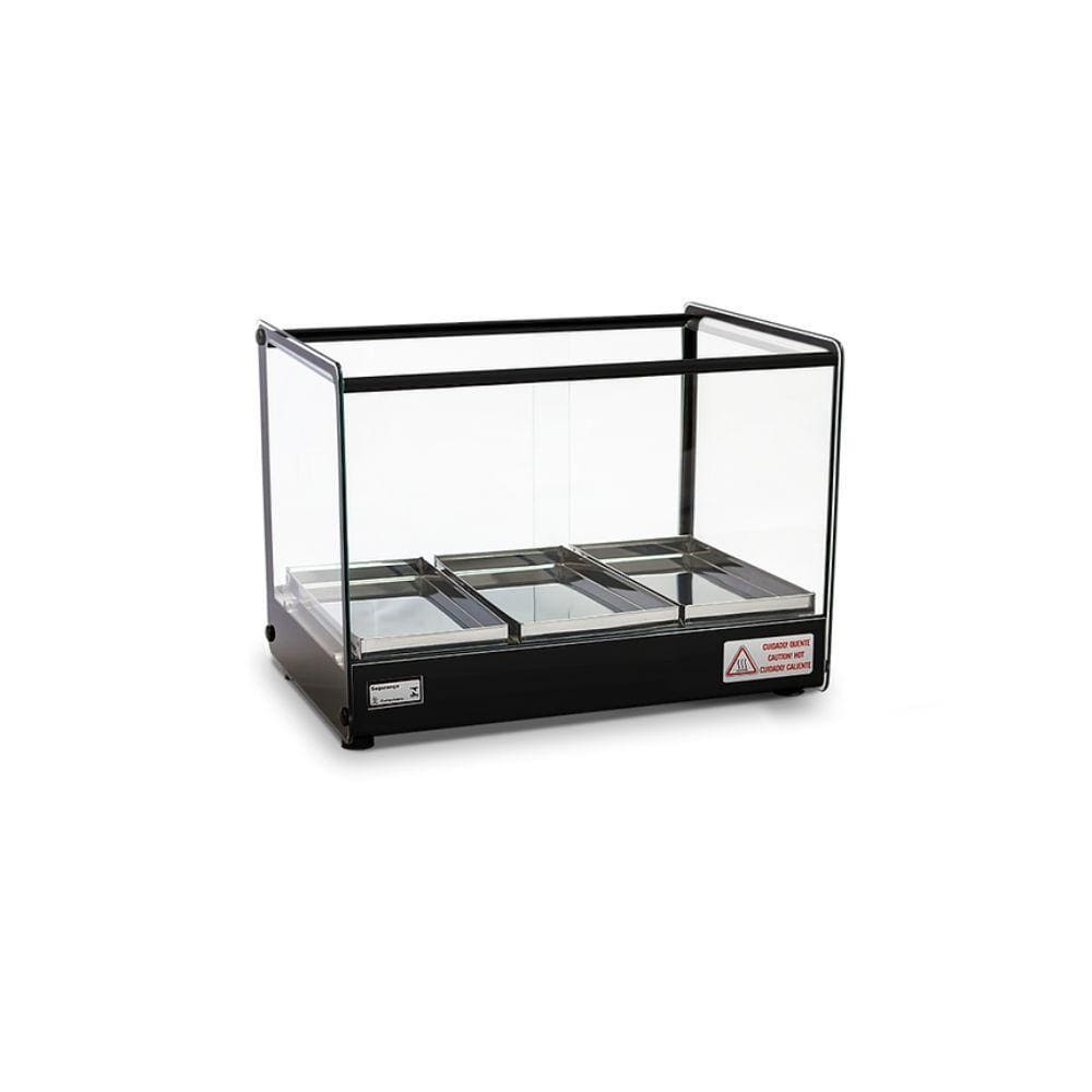 Estufa Vitrine Quadrada para Salgados 3 Bandejas EVR Titã
