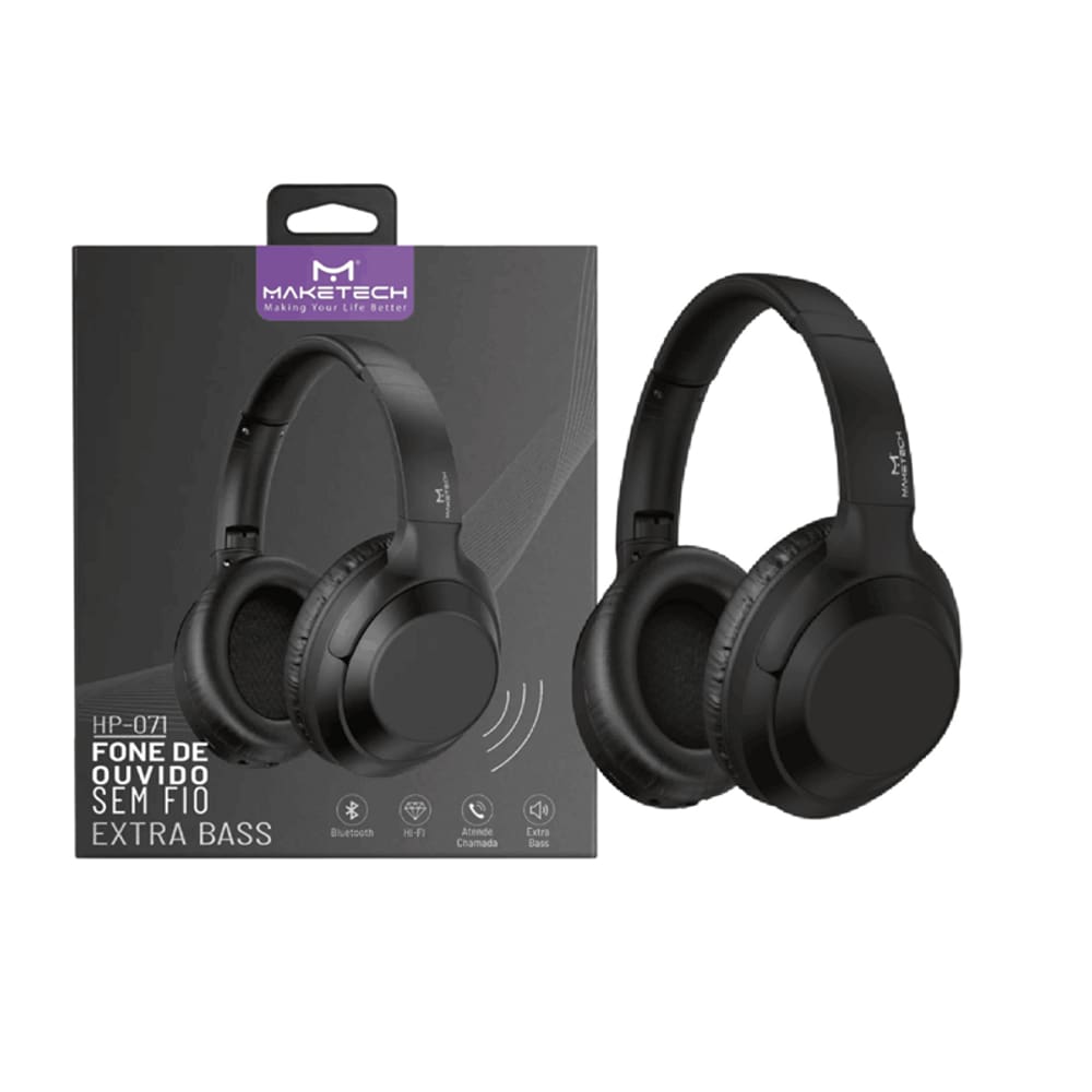 HEADPHONE MAKETECH HP-071 PRETO ( mak- 01 )