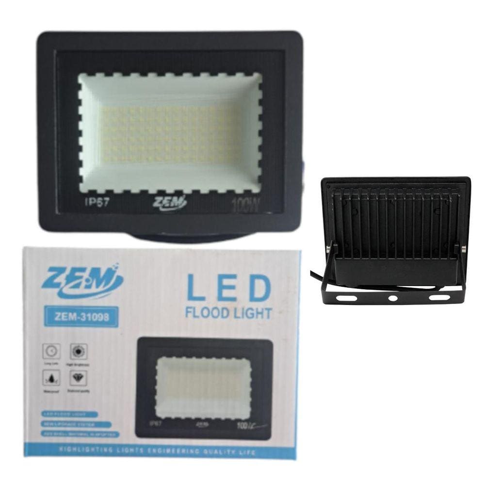 Refletor Led Smd Zem Slim 100W À Prova D`Àgua 110V/220V