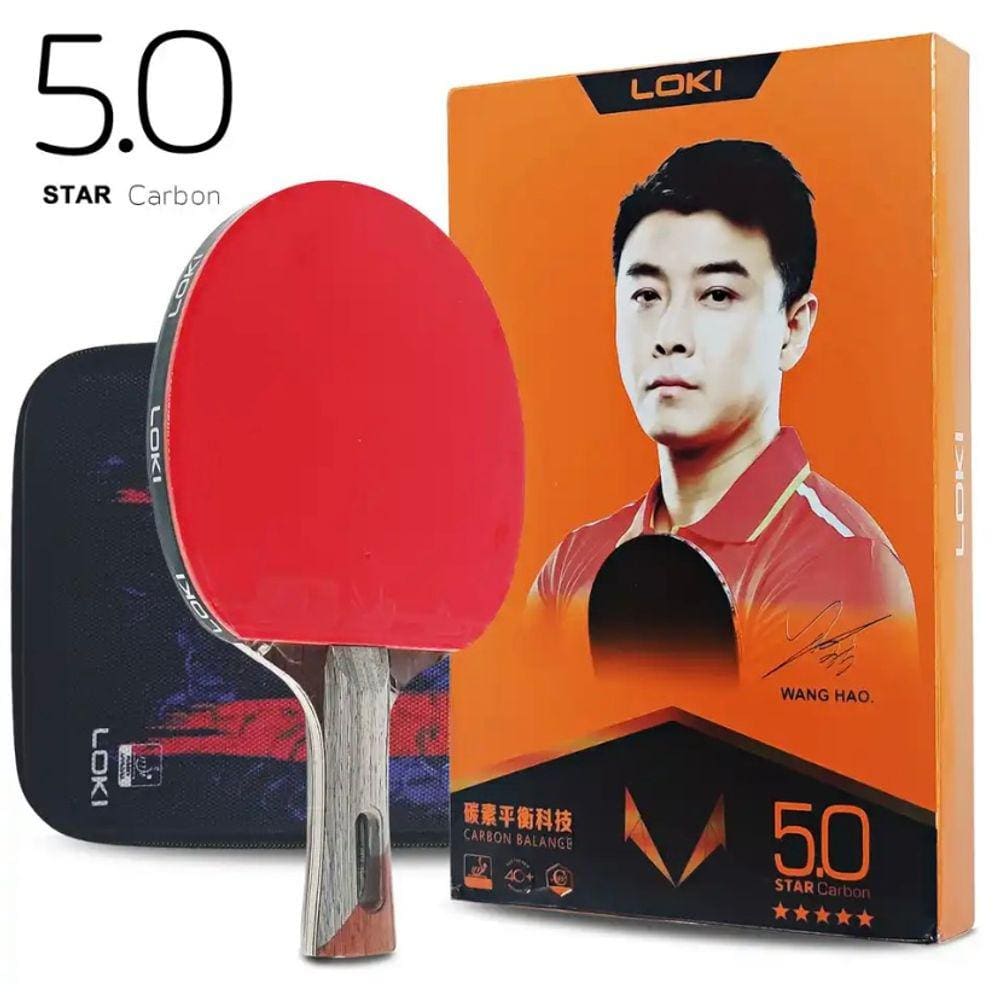 Raquete Tênis De Mesa Ping Pong Loki 5 Estrelas Profissional