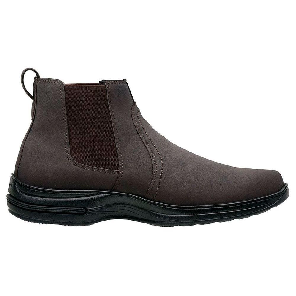 Botina Masculina Confort Nobuck Cafe
