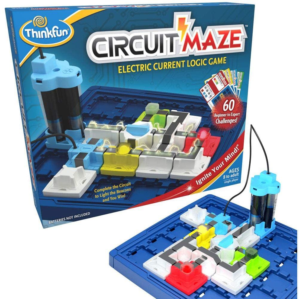 ThinkFun Circuit Maze Electric Current Brain Game e STEM Toy for Boys and Girls Age 8 and Up - Toy of the Year Finalist, Ensina Jogadores sobre Circui