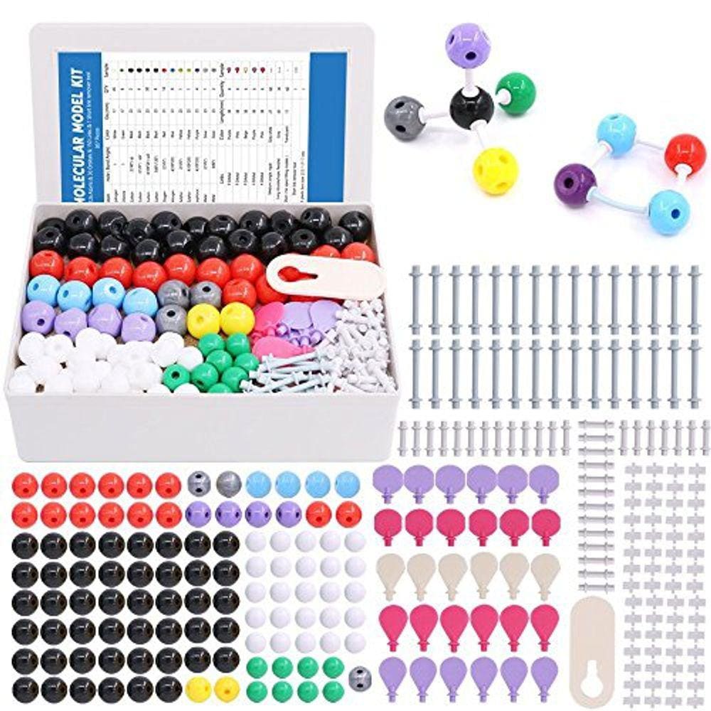 Modelo Molecular para Química - Kit com 307 Peças - Conjunto para Estudantes e Professores
