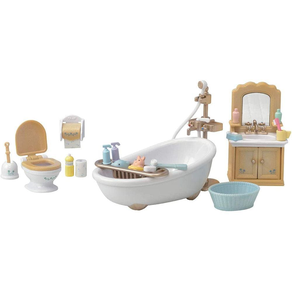 Conjunto de Banheiros Country para Calico Critters - Completo e Detalhado