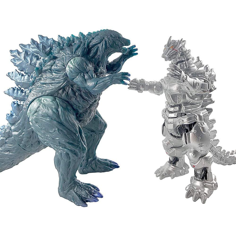 Figuras de Ação Godzilla e MechaGodzilla com Mochila - 2021, Juntas Móveis e Vinil Macio