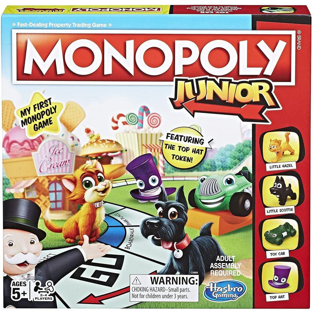 Hasbro Monopoly Junior Board Game, Idades 5 ou mais (Amazon Exclusive)