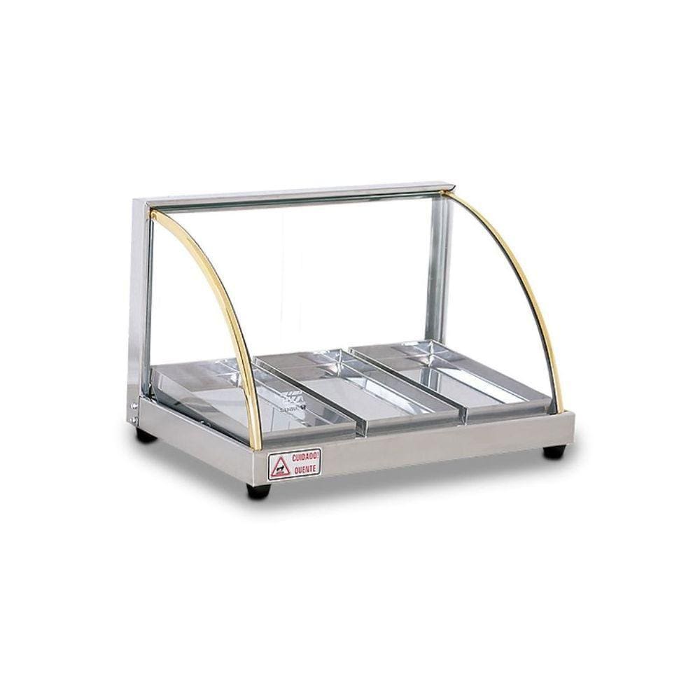 Estufa Vitrine Curva para Salgado 3 bandejas W3B Tita