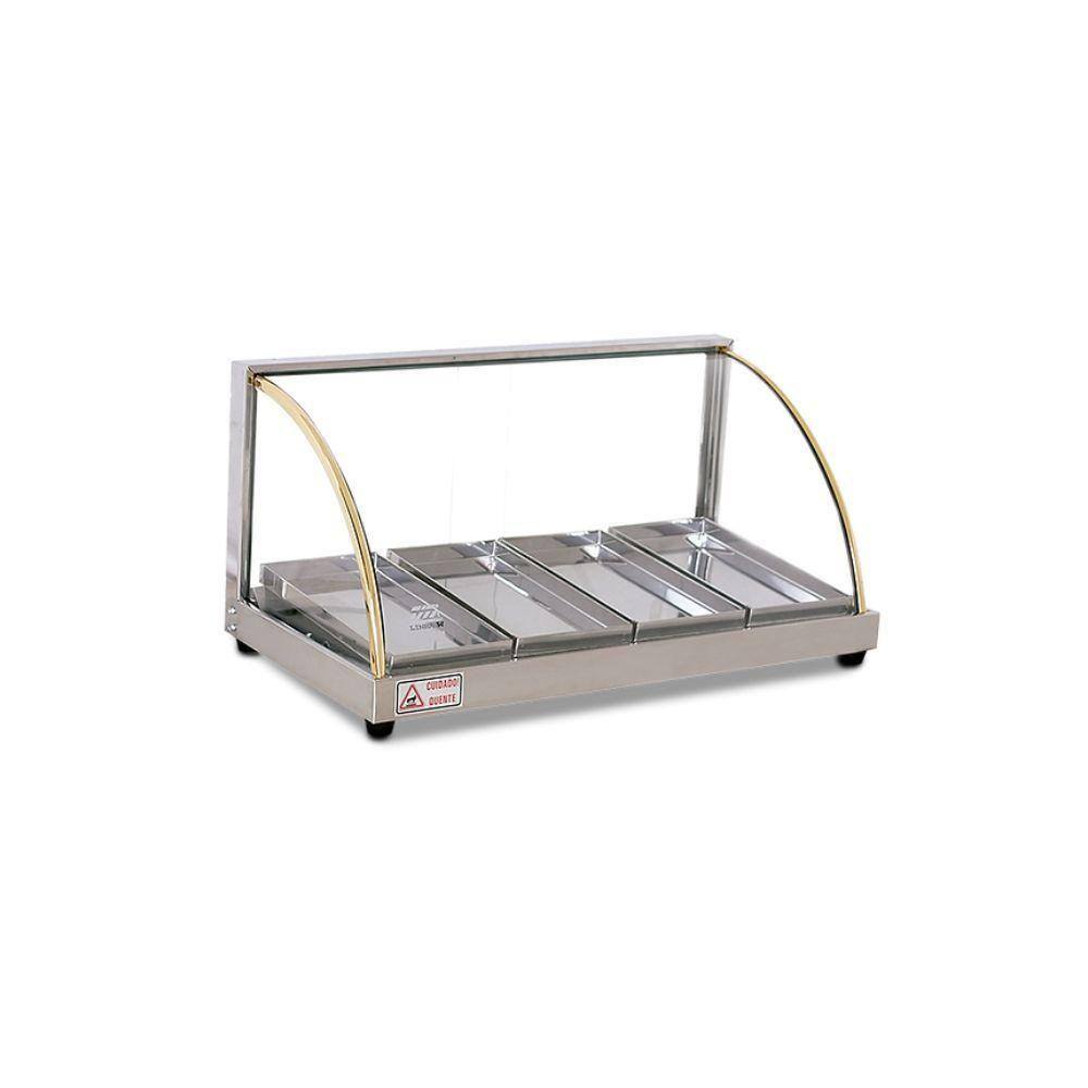 Estufa Vitrine Curva para Salgado 4 Bandejas W4B Titã