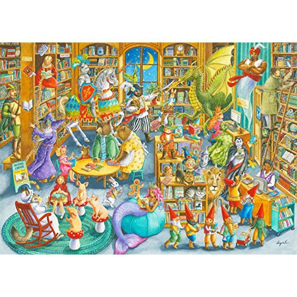 Quebra-cabeça Ravensburger Biblioteca Noturna 1000 Peças - Únicas