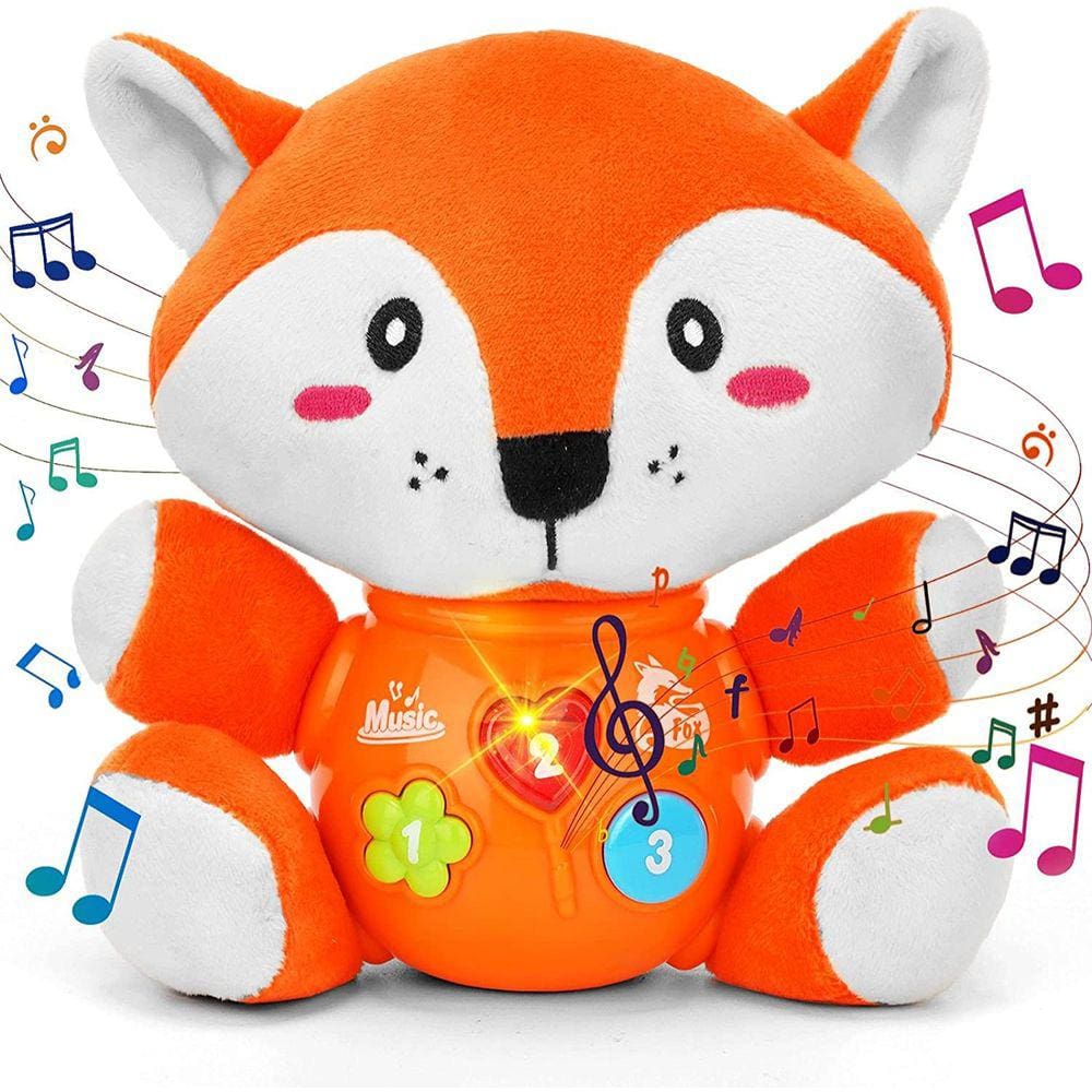 Brinquedo Musical Recém-Nascido de Raposa Bonita para Bebês - Presente Ideal 0-12 Meses