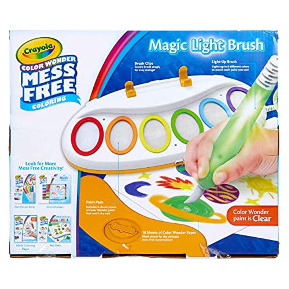 Crayola Color Wonder Mess Free Light Brush, Materiais de Pintura, Presente para Crianças, 4, 4, 5, 6