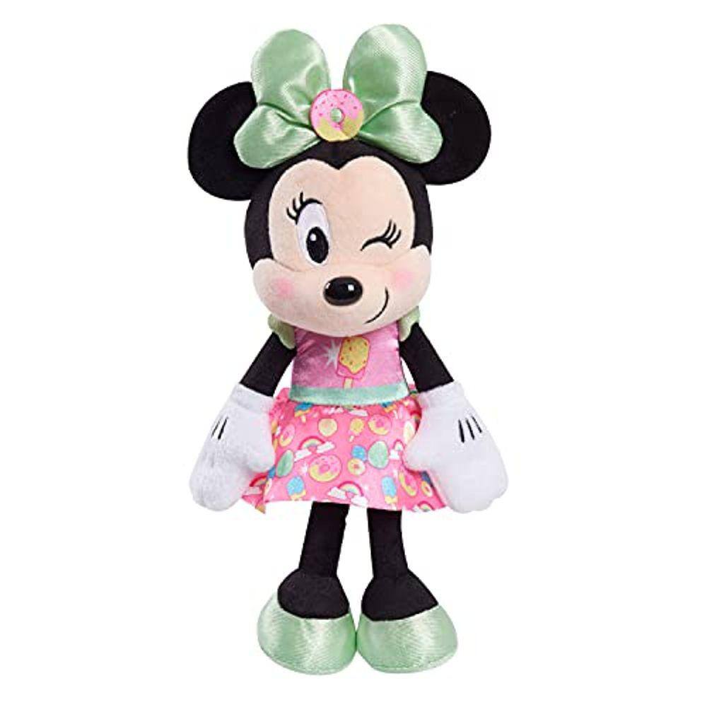 Disney Junior Minnie Mouse 20,3 cm Small Sweets Minnie Mouse Beanbag Plush, Minnie Mouse em vestido rosa Sweet Treats, bicho de pelúcia, da Just Play