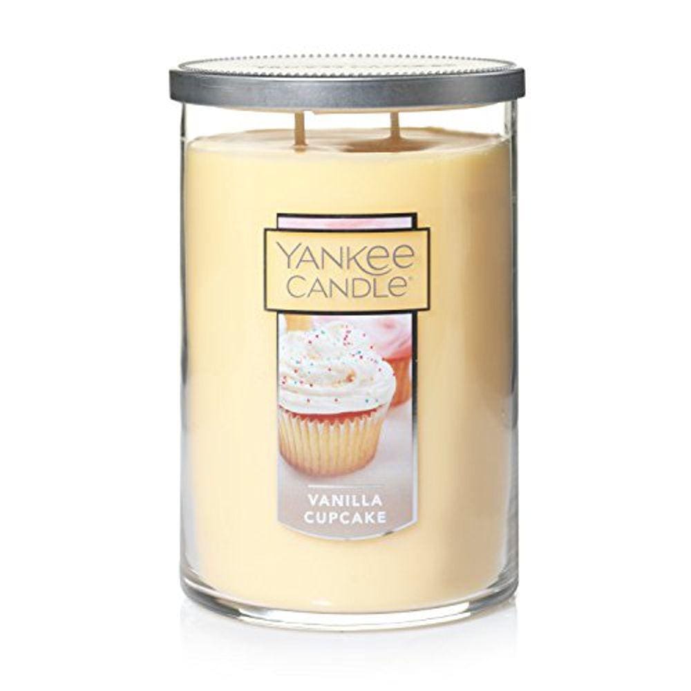 Vela de Baunilha em Copo Grande 2 Pavios com Cheiro de Cupcake